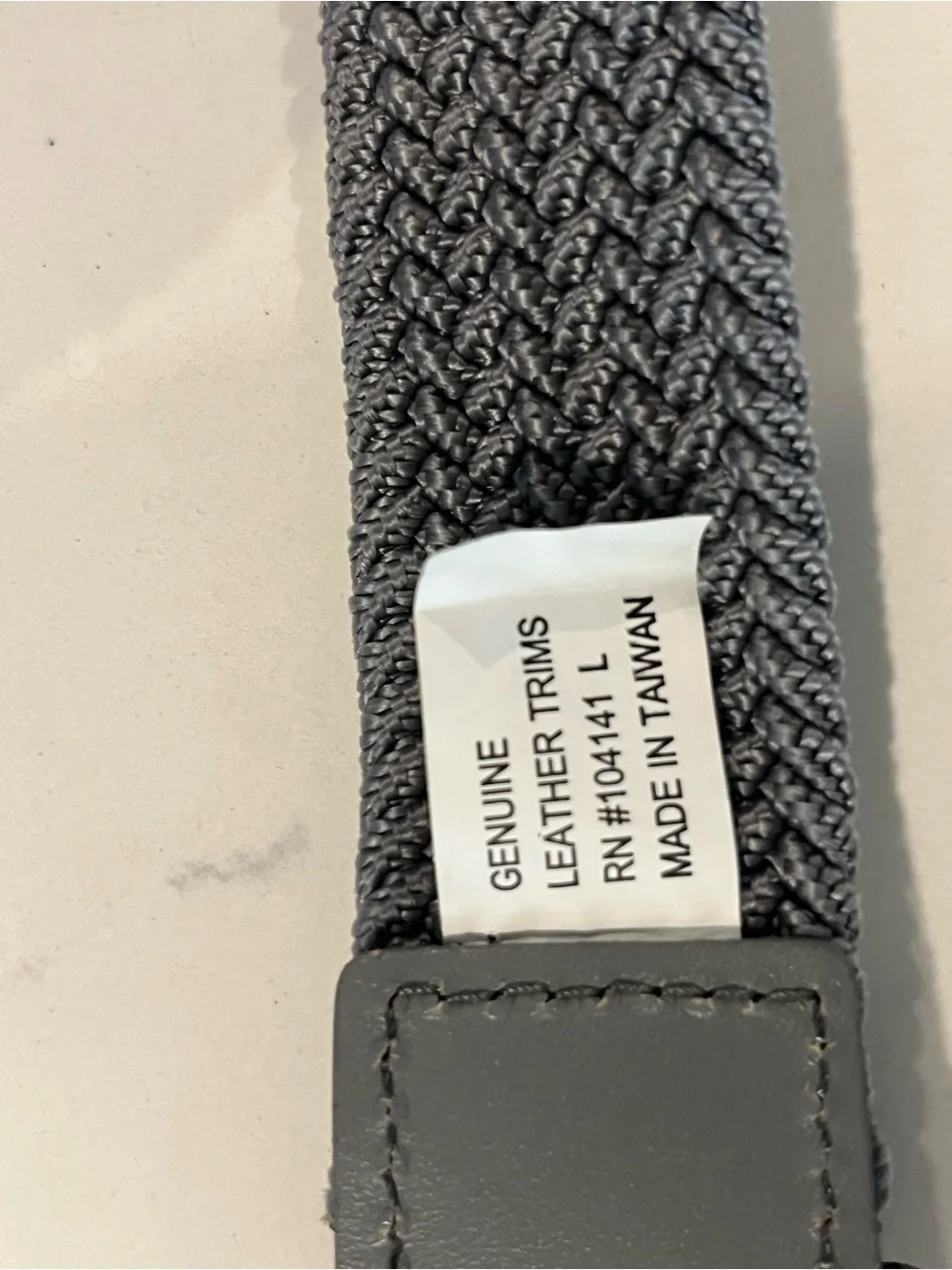 Walter Hagen Braided Grey Men’s Belt with Polished Buckle Size 38-40 Size L ⛳️